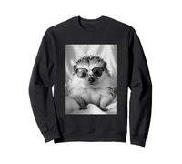 Lindo Erizo con Gafas de Sol Cool Forest Animal Photo Booth Sudadera