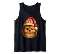 Lindo Erizo de Punto navideño Acogedor para Amantes de los Animales Camiseta sin Mangas