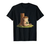 Lindo Erizo de ratón de Biblioteca Leyendo Debajo del árbol Camiseta