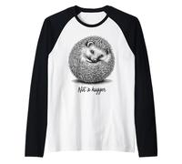 Lindo Erizo No un abrazador Introvertido tímido ansioso Antisocial Camiseta Manga Raglan