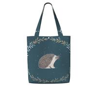 Lindo erizo pequeño，Bolsas de supermercado reutilizables, bolsas de compras, bolsas de lona de gran capacidad, bolso de hombro