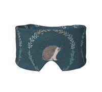 Lindo erizo pequeño,Máscara para ojos con bloqueo de luz y protección ocular completa para dormir, orejeras y ojos.