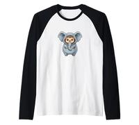 Lindo Erizo Vestido como un Disfraz de Elefante Camiseta Manga Raglan
