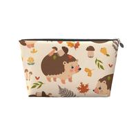Lindo Erizo y Hongo, Bolsa de artículos de tocador Bolsa de Maquillaje Bolsa de cosméticos Bolsa de artículos de tocador de Viaje portátil
