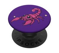 Lindo Escorpión del Zodiaco Escorpio - Adorable Animal de astrología PopSockets PopGrip Adhesivo