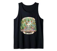 Lindo Esqueleto con Plantas y pociones ilustración Camiseta sin Mangas
