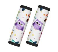 Lindo estampado de búho animal, 2 piezas de fundas para asas de equipaje, cubiertas suaves y cómodas para asas de equipaje. Etiqueta para equipaje.