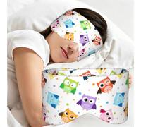 Lindo estampado de búho animal, Antifaz para dormir, ideal para el hogar, viajes y trabajo por turnos. Cubre completamente los ojos y bloquea la luz.