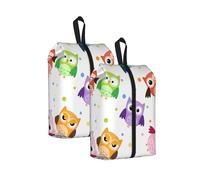 Lindo Estampado de búho Animal， Bolsas de Viaje para Zapatos (Paquete de 2), Bolsas Impermeables para Guardar Zapatos, Organizador de Zapatos para Viajes y hogar.