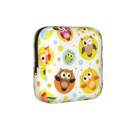 Lindo Estampado de búho Animal,Bolsas para Guardar compresas sanitarias, Bolsas para la menstruación para Mujeres y Adolescentes.