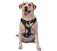 Lindo Estampado de búho con Lunares,Arnés para Mascotas, arnés Reflectante Ajustable para Perros,XL