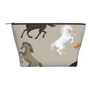 Lindo Estampado de Caballo, Bolsa de artículos de tocador Bolsa de Maquillaje Bolsa de cosméticos Bolsa de artículos de tocador de Viaje portátil