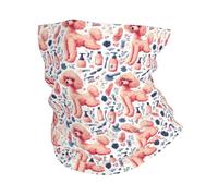 Lindo Estampado De Caniche Rosa Unisex Tubular Pañuelo Resistente Al Viento Snood Suave Pasamontañas para Moto Correr Verano Yoga