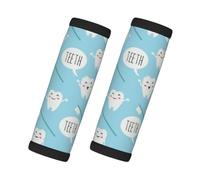 Lindo estampado de dentista higienista dental en azul, 2 piezas de fundas para asas de equipaje, cubiertas suaves y cómodas para asas de equipaje. Etiqueta para equipaje.