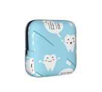 Lindo Estampado de Dentista higienista Dental en Azul,Bolsas para Guardar compresas sanitarias, Bolsas para la menstruación para Mujeres y Adolescentes.