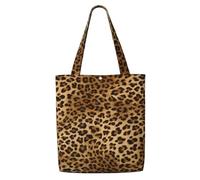 Lindo estampado de leopardo，Bolsas de supermercado reutilizables, bolsas de compras, bolsas de lona de gran capacidad, bolso de hombro