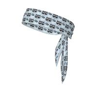 Lindo Estampado de Mapache, Cinta para la Cabeza, Diadema Deportiva con Lazo, Cinta para el Sudor Multiusos para Hombres y Mujeres.