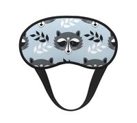 Lindo estampado de mapache, Cubiertas oculares completas, antifaces para dormir que bloquean la luz, orejeras opacas para dormir