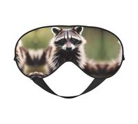 Lindo estampado de mapache para dormir, sombra de ojos para hombres y mujeres, avión, viaje, siesta, noche