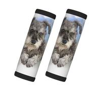 Lindo estampado de mini schnauzer, 2 piezas de fundas para asas de equipaje, cubiertas suaves y cómodas para asas de equipaje. Etiqueta para equipaje.