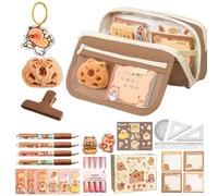 Lindo estuche a lápiz, linda caja de lápiz de Capybara - Capybara Multi-capa Case de lápiz Organizador de papelería | APERTURA DE APERTURA APRENDIDA , DE PENA DE LA GRAN CAPACIDAD PARA ESTUDIANTES, NI