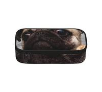 Lindo estuche de delfín de gran capacidad, bolsa de papelería de oficina, bolsa de cosméticos con compartimentos para niñas, niños y adultos, lindo perro de mascotas, talla única