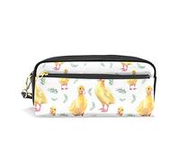 Lindo estuche de lápices de pato de acuarela para niñas y niños, de piel sintética, bolsa portátil para bolígrafos, bolsa de maquillaje para adultos, #788, 21x9.5x5cm