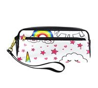 Lindo estuche de piel sintética con cremallera para niños, niñas, suministros escolares y de oficina