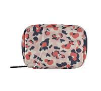 Lindo estuche organizador de pastillas de viaje rosa leopardo 7 días semanal portátil pastillero viaje lindo organizador de vitaminas