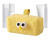 Lindo estuche para ovejas, porta papelería de diseño de peluche, estuche para maquillaje de gran capacidad | blanda con cremallera para material escolar, uso organizativo cosmético, amarillo
