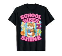 Lindo Estudiante de hámster de Regreso a la Escuela Vibes Listo para Brillar Camiseta