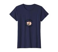 Lindo Experto en Siestas felinas para Gatos Camiseta, Mujer, Azul Marino, S