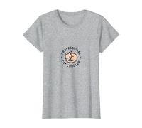 Lindo Experto en Siestas felinas para Gatos Camiseta, Mujer, Gris Jaspeado, XS