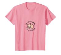 Lindo Experto en Siestas felinas para Gatos Camiseta, Niños, Rosado, 8 años