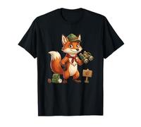 Lindo Explorer Fox Camping Scout Niños Naturaleza Camiseta