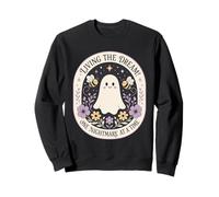 Lindo Fantasma Abeja Floral Halloween Humor Pastel gótico Sudadera