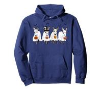 Lindo Fantasma Amante del Burro Granjero Calabaza Halloween Espeluznante Sudadera con Capucha