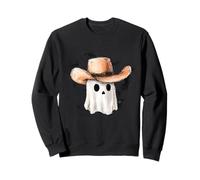 Lindo fantasma divertido sombrero de vaquero occidental Halloween vaquera Sudadera
