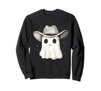 Lindo fantasma divertido sombrero de vaquero occidental Halloween vaquera Sudadera