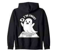 Lindo Fantasma Jugando Ouija Tablero Gótico Ouija Pagano Divertido Sudadera con Capucha