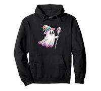 Lindo Fantasma Mago Arco Iris Sombrero Hongo mágico Halloween Sudadera con Capucha
