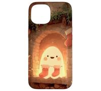 Lindo Fantasma navideño Chimenea Acogedor abucheo Arte Carcasa para iPhone 15