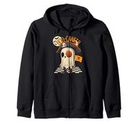 Lindo Fantasma Pirata Halloween Divertido Disfraz ilustración Sudadera con Capucha
