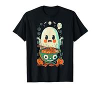 Lindo Fantasma Ramen Fideos Divertidos Anime Halloween Fiesta de Disfraces Camiseta
