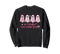 Lindo Fantasma Rosa para Crear Conciencia sobre el cáncer de Mama para Halloween Sudadera