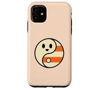 Lindo Fantasma Yin Yang Halloween Candy Corn Balance Diseño Carcasa para iPhone 11