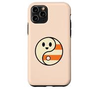 Lindo Fantasma Yin Yang Halloween Candy Corn Balance Diseño Carcasa para iPhone 11 Pro