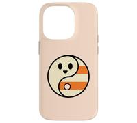 Lindo Fantasma Yin Yang Halloween Candy Corn Balance Diseño Carcasa para iPhone 14 Pro
