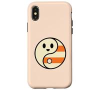 Lindo Fantasma Yin Yang Halloween Candy Corn Balance Diseño Carcasa para iPhone X/XS