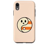Lindo Fantasma Yin Yang Halloween Candy Corn Balance Diseño Carcasa para iPhone XR